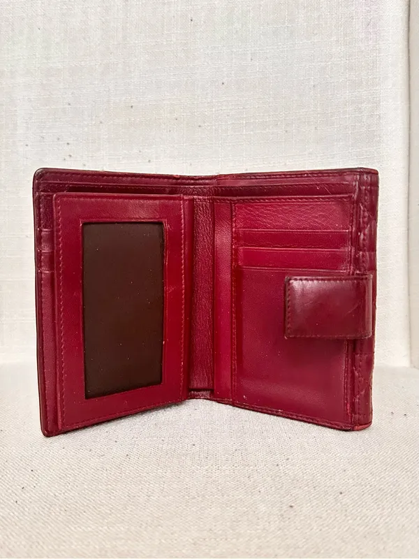Christian Dior Lady Dior Leather Compact Wallet - Image 4
