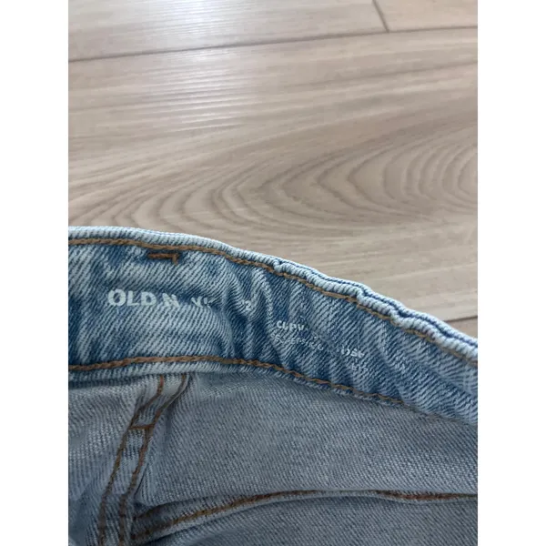 Old Navy‎ Curvy Extra High-Waisted Wide-Leg Jeans Light Wash Denim Blue Size 12 - Image 3