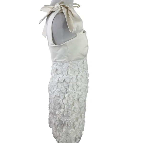 Alexis Elaina Revolve Floral 3D Applique Tie Bow Mini Dress Size Small - Image 7