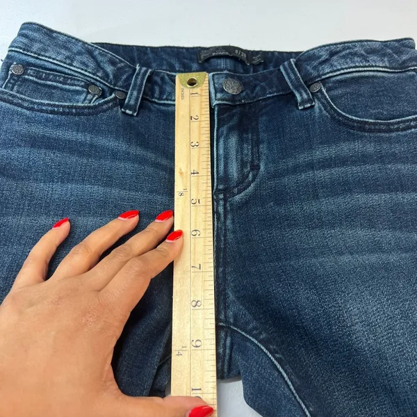 prAna Kara Skinny Jeans Womens 6/28 Blue Denim‎ Organic Cotton Stretch Mid Rise - Image 9