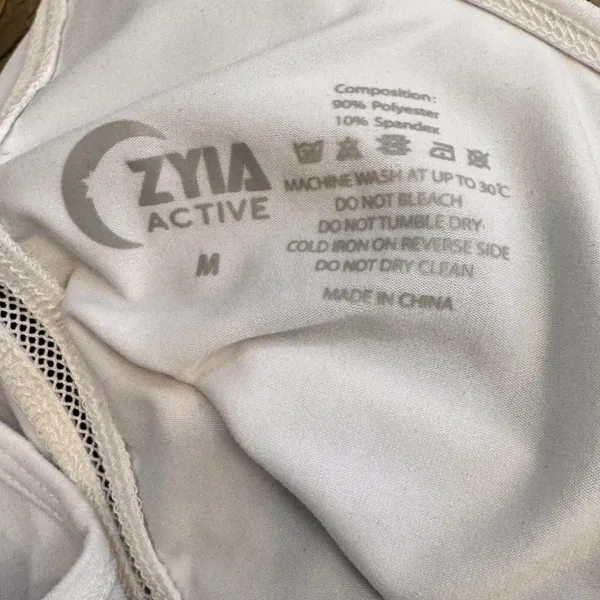 Zyia Active White Effortless‎ Mesh Racerback Tank Size Medium M Top Shirt - Image 5