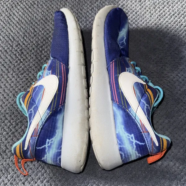 Nike Roshe One‎ Print Lightning Sneakers Youth 6.5Y Women's 8 Blue Multi Color - Image 7