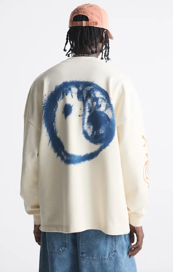 Beige Multi Yin Yang Oversized Sweatshirt 0722/415/710 $69.90 EUC 1X - Image 11