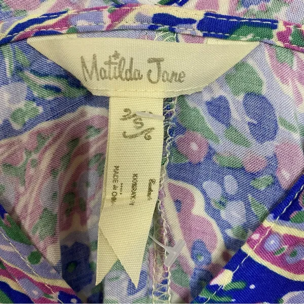 Matilda Jane Adventure Begins In The Maze Trapeze Top Women's Size‎ Small Floral - Image 4
