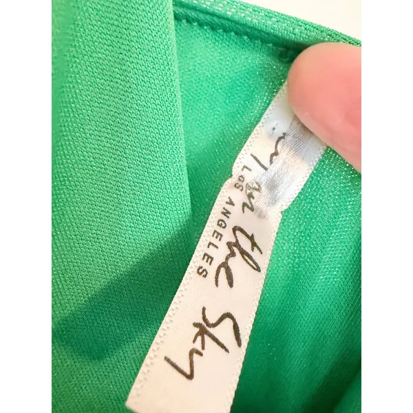 Lucy In The Sky One Shoulder Mini Dress Womens Small Green Excellent Bodycon‎ - Image 3