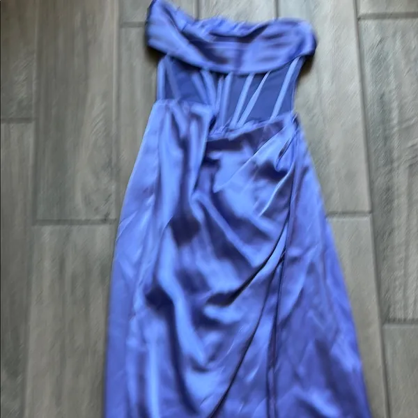Elegant Purple Strapless Dress - Image 4