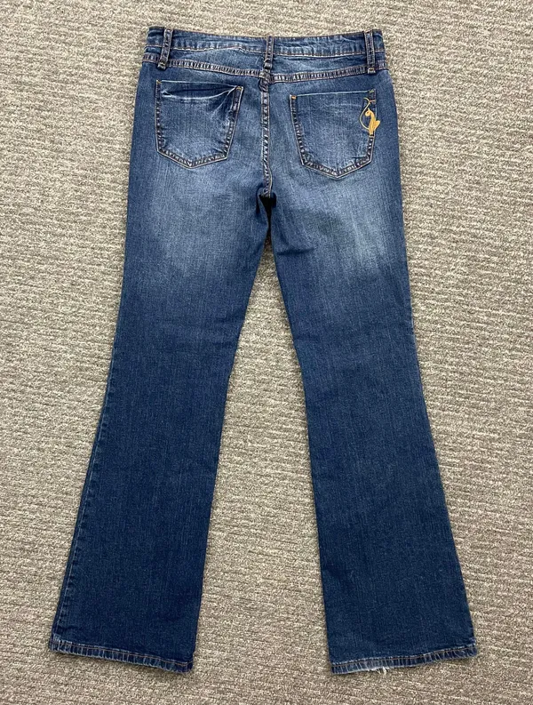 Baby Phat Vintage Y2K Faded Denim Bratz Vibes Mid Rise Flare Bootcut Leg Jeans - Image 8