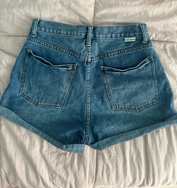 Billabong High Waisted Denim Mom Shorts - Image 3