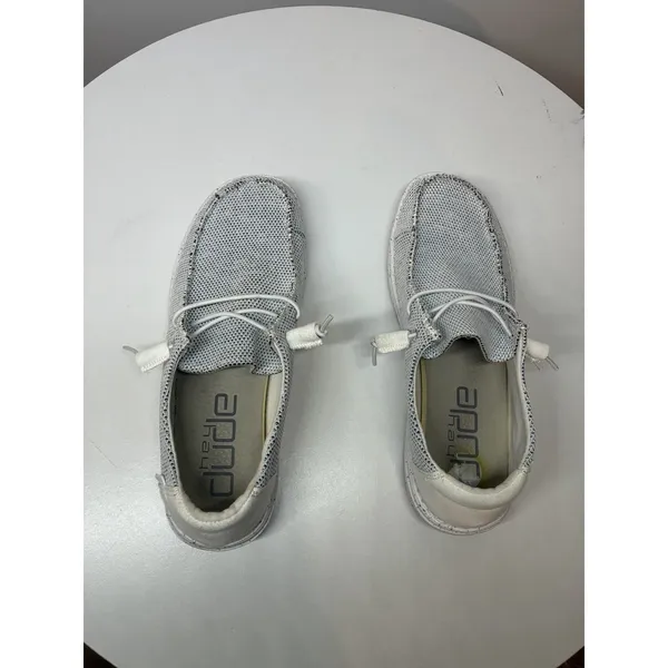 the HEYDUDE Women's Wendy Sox slip-on shoes in stone white 9 Comfy Casual - Image 4