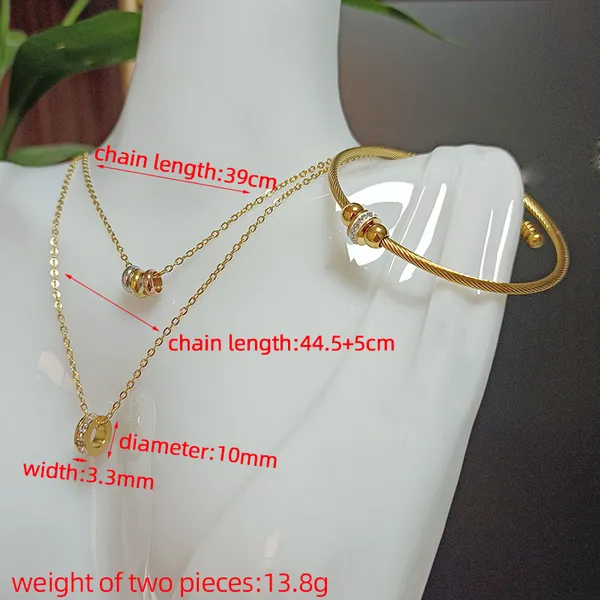 Round Necklace Waterproof non tarnish 304 stainless steel - Image 4