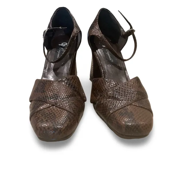 Vintage GF Originals Faux Snakeskin Heels - Image 2