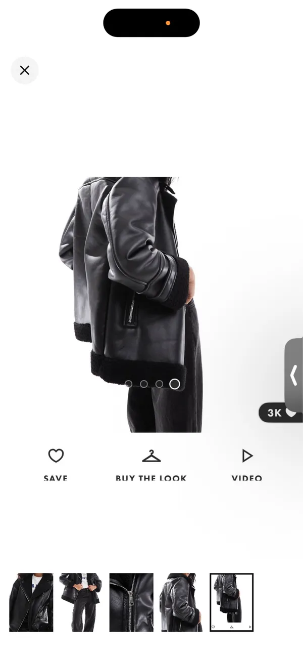 Women’s black shearling jacket - Image 4