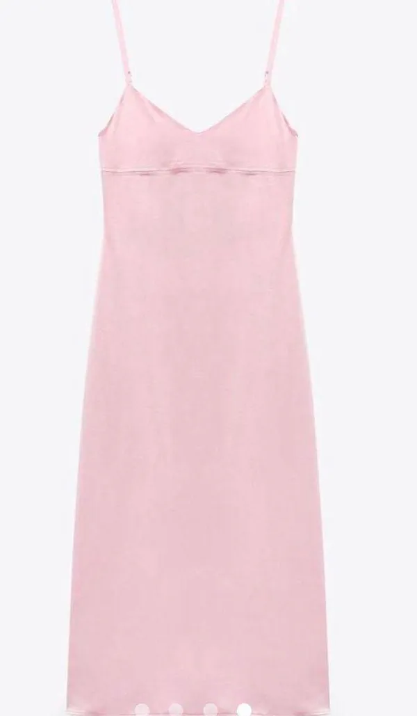 Zara Pink Midi Dress - Image 3