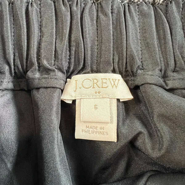 J.Crew Black White Tweed Mini Skirt Stretch Waist Women’s Size 6 Small - Image 4