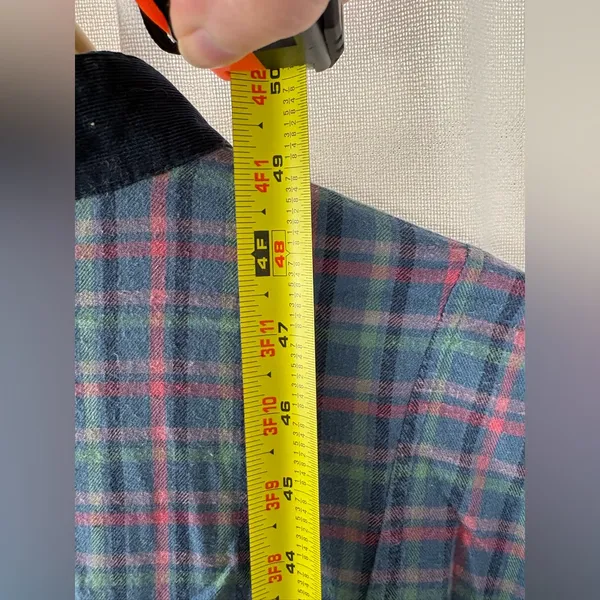 Eddie Bauer Vintage‎ Maxi Shirt Dress Plaid 100% Cotton Long Sleeve Prairie 90’s - Image 6