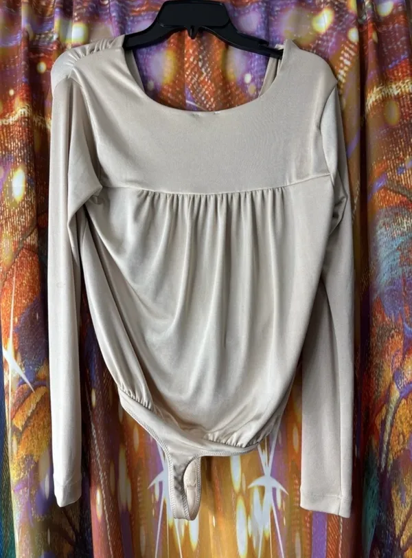 Intimately Free People Beige Long Sleeve Surplice Wrap Bodysuit✨ - Image 5