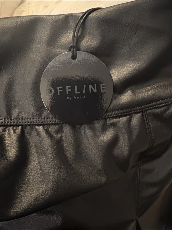 NWT!! Offline by Aerie Real Luxe Faux Leather Mini Skirt with Built-In Shorts - Image 11