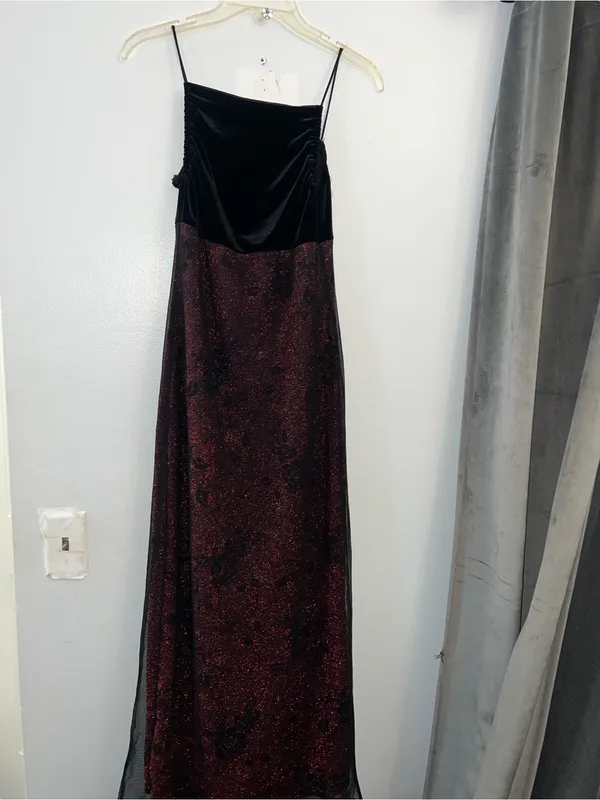 Roberta Vintage Burgundy Floral Mesh Whimsigoth, 90s Whimsigoth, Vampy Grunge - Image 5