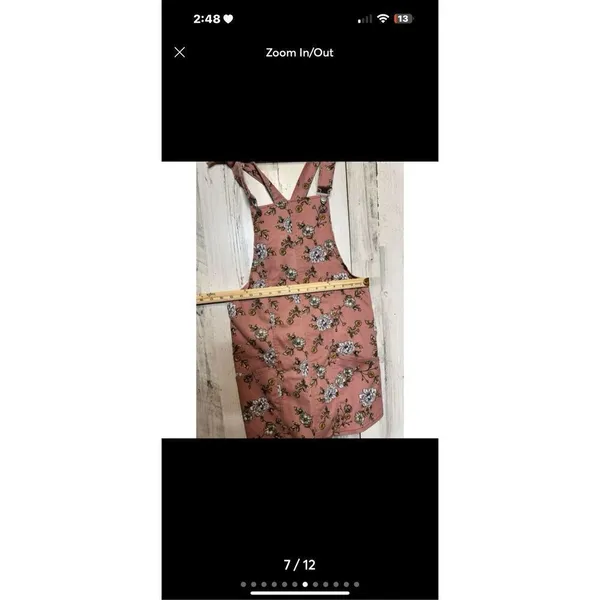 Floral denim overall dress - Image 7