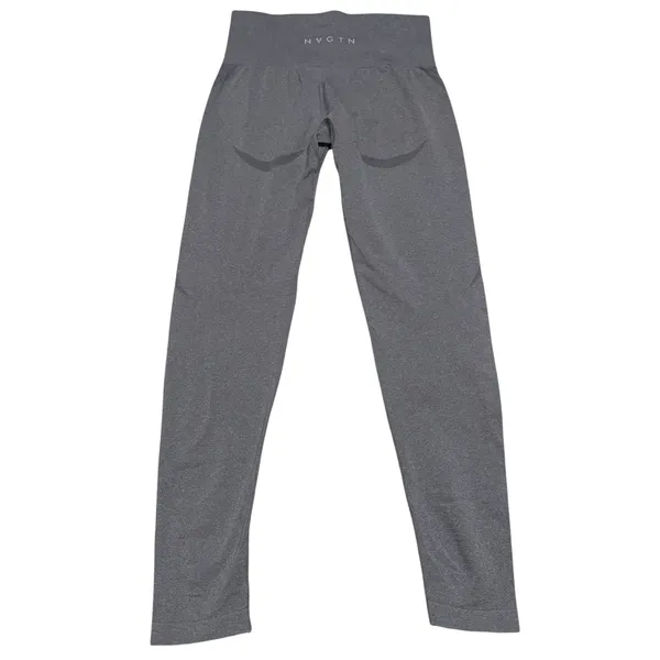 NVGTN Seamless Contour Leggings Light Gray Activewear Compressive Size M - Image 5