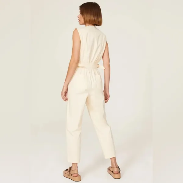 Thakoon Collective Asymmetric Jumpsuit Cream Womens Size 0 Designer contemporary - Image 10