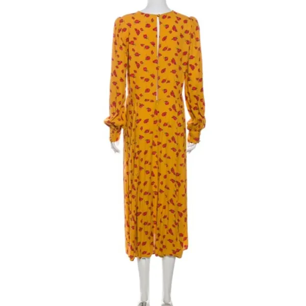 NWT Reformation Josephine in Yellow Amelia Vintage Rose Floral Midi Dress 10 - Image 7