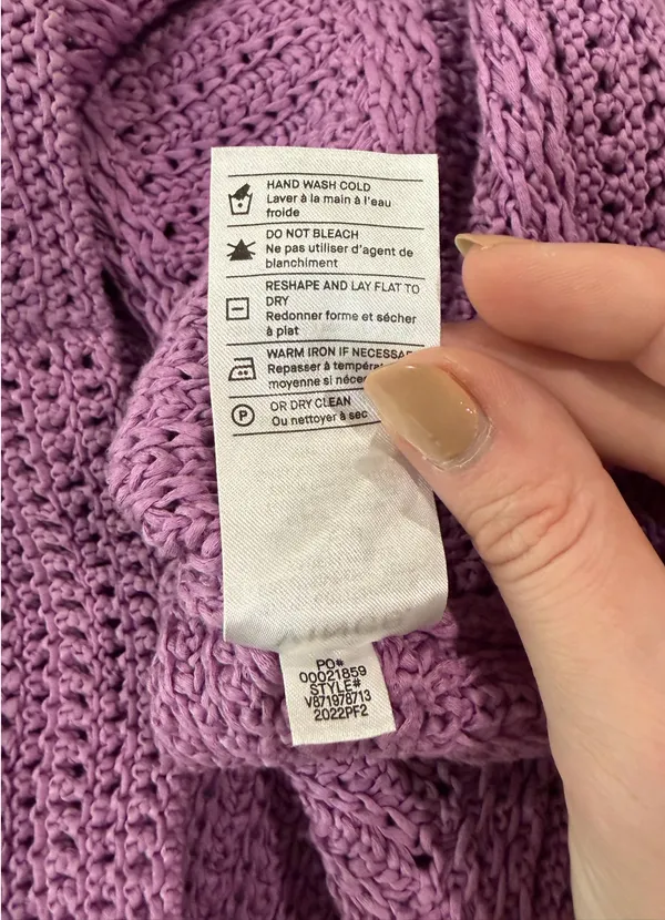 Vince Crochet Square Neck Camisole Lilac Purple Small - Image 9