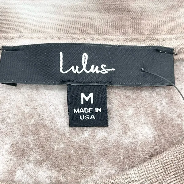 Lulus Womens M Iconic‎ Moves Tie Dye Sweatshirt Brown Green Slouchy Hippie USA - Image 4