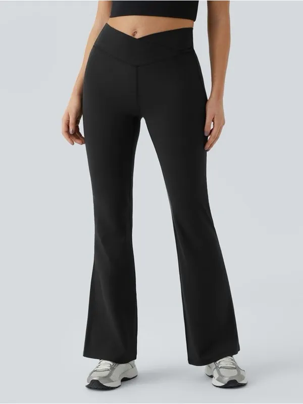 Halara DayStretch High Waisted Crossover Flare Yoga Leggings - Image 2