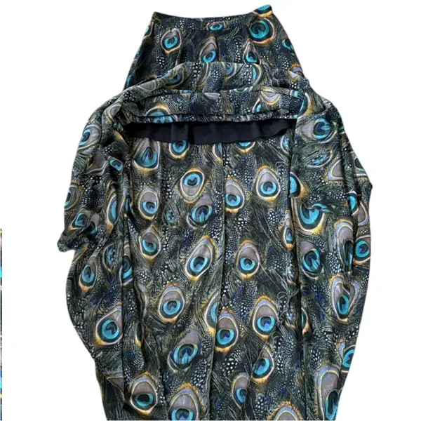 Like New Show Me Your Mumu Peacock Feather Maxi Skirt Size Small - Image 6