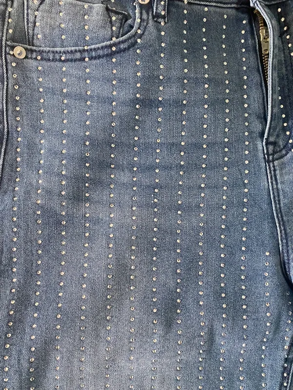 Vigoss Rhinestone Jeans High-Rise Straight Leg Size 9/29 NWT - Image 7