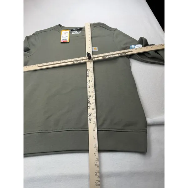 Carhartt Women's Tencel Crew Sweatshirt Green Small NWT NEW $60 MSRP - Image 6