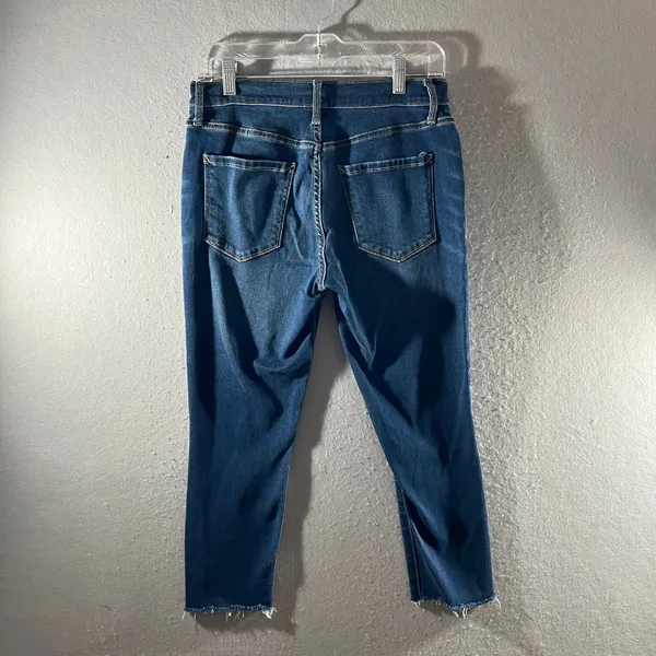 898 | a.n.a‎ High-Rise Distressed Raw Hem Jegging Blue Women 4P - Image 2