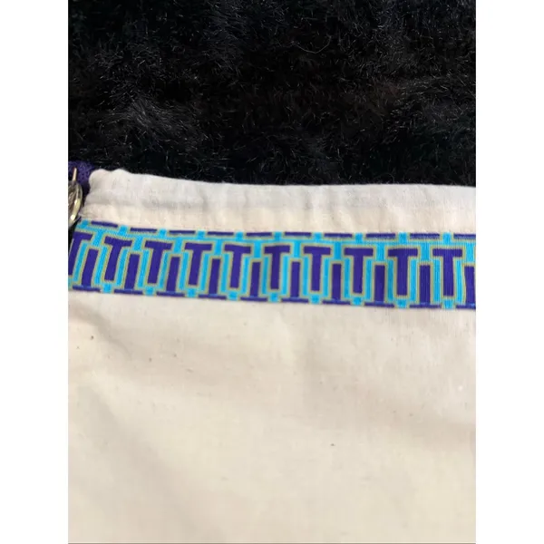 Tory Burch Dust Bag 11.5"X15" White turquoise trim - Image 3