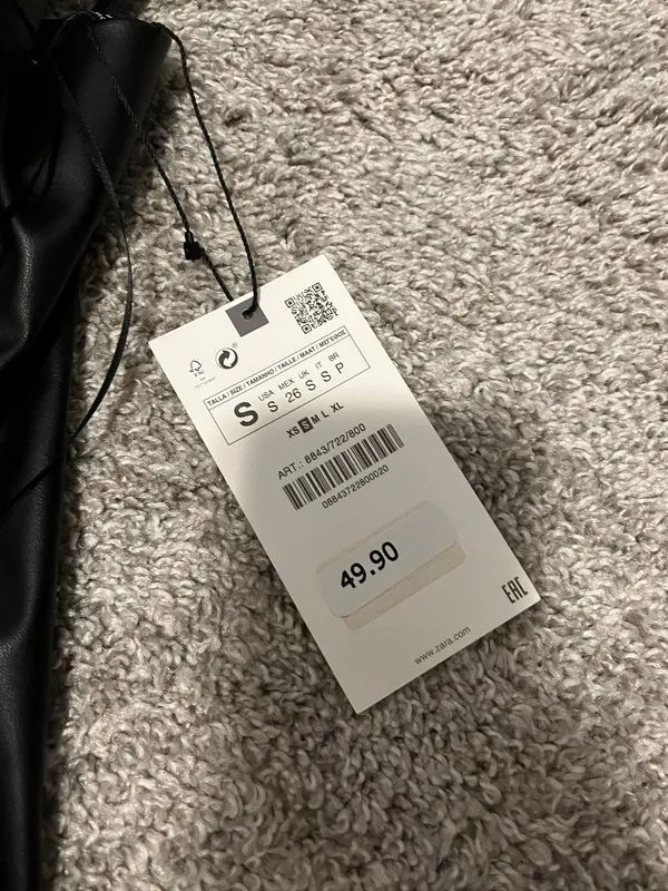 ZARA Black Leather Dress - Image 4