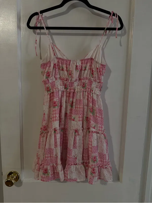 Altar’d State pink patchwork dress - Image 2
