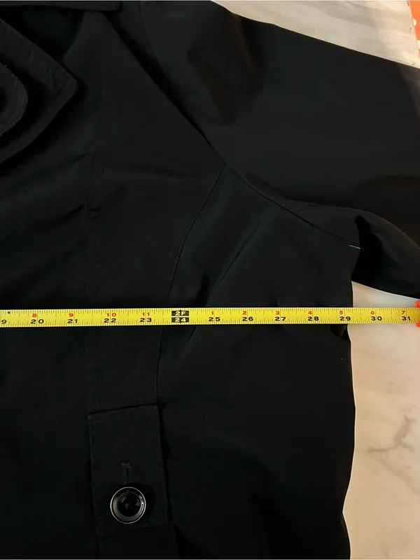 London Fog Women’s Black Double Breasted Trench Raincoat Jacket Plus Size 3X - Image 7