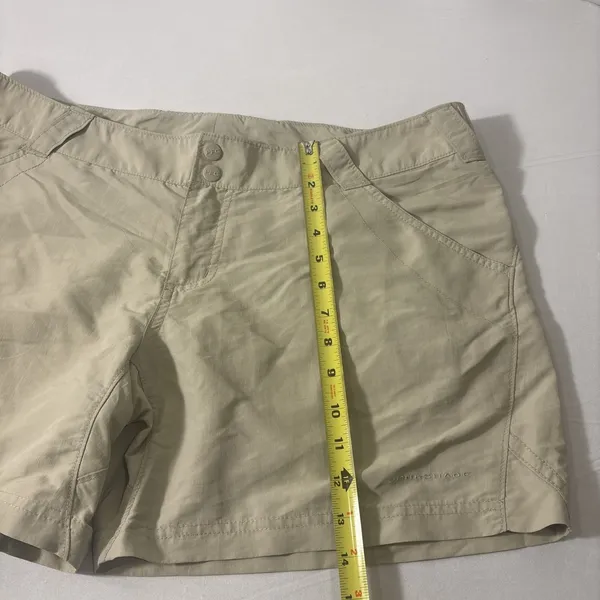 Columbia PFG Shorts Women XL‎ Tan Nylon Zip Pockets Activewear Hiking Perfomance - Image 7