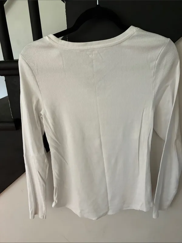 Ribbed long sleeve tee shirt - Image 3