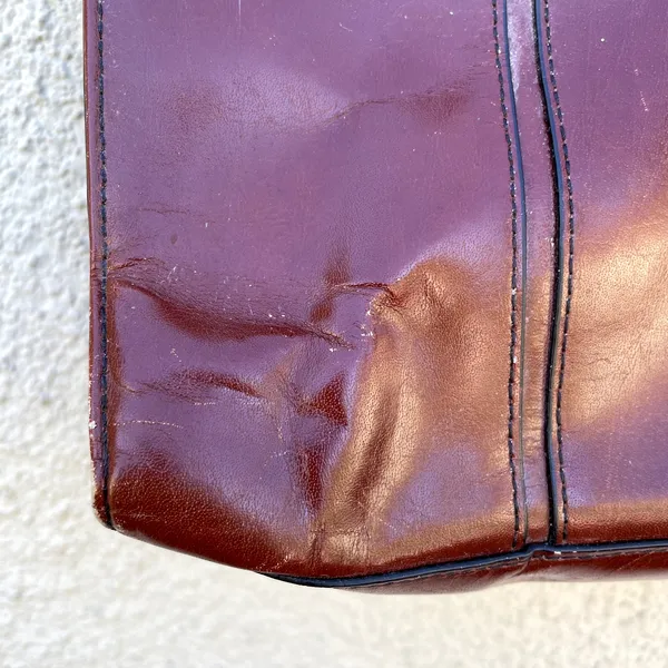 Hobo Intl Reddish Brown Leather Tote Bag Double Handle - Image 4