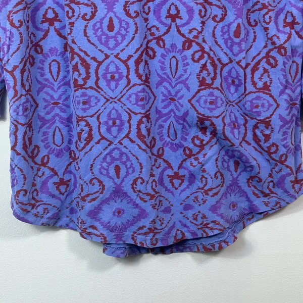 Fresh Produce Cali Sweet Scoop Shirt Womens Medium‎ Purple Damask - Image 6