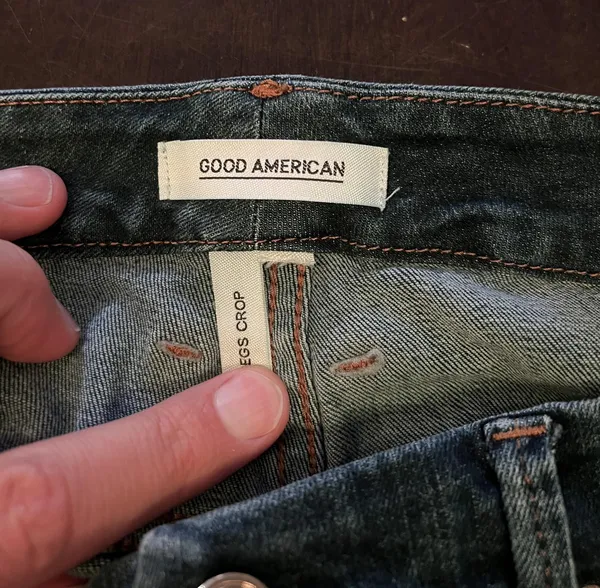 Good American Good Legs Crop Jeans Womens 30 Dark Wash High Rise Denim - Image 7