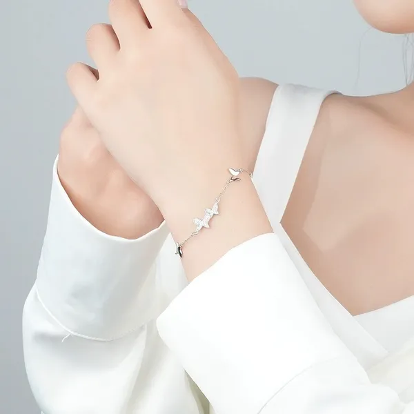 Adjustable Butterfly Charm Bracelet for Women - Image 3