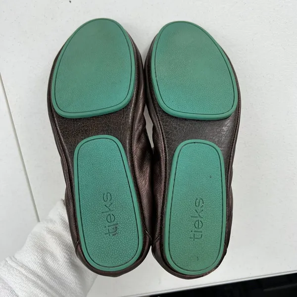Tieks‎ Sz 8 Ballet Flat Rasberry Truffle Brown Metallic Leather By Gavrieli RARE - Image 13