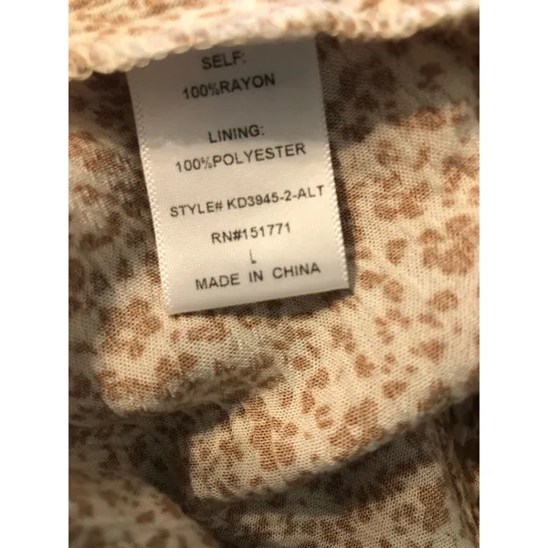 Altar'd State Mia Floral Print Dress Size L Cream/Mocha - Image 10