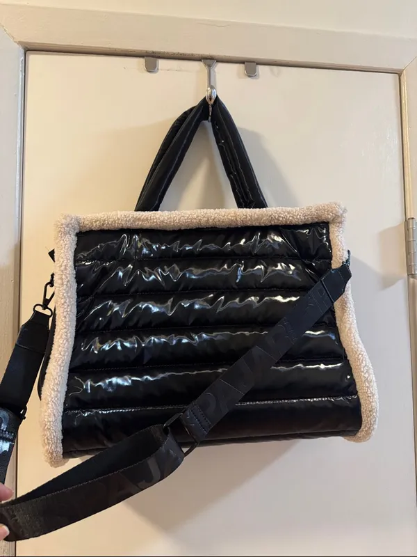 Pajar Black Tote with Cream Trim - Image 4