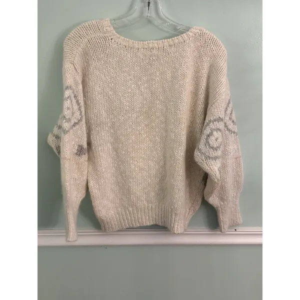 Lauren Hansen Handknit Vintage‎ 80s Sweater Size M Wool Blend Pastel Fairy Kei - Image 8