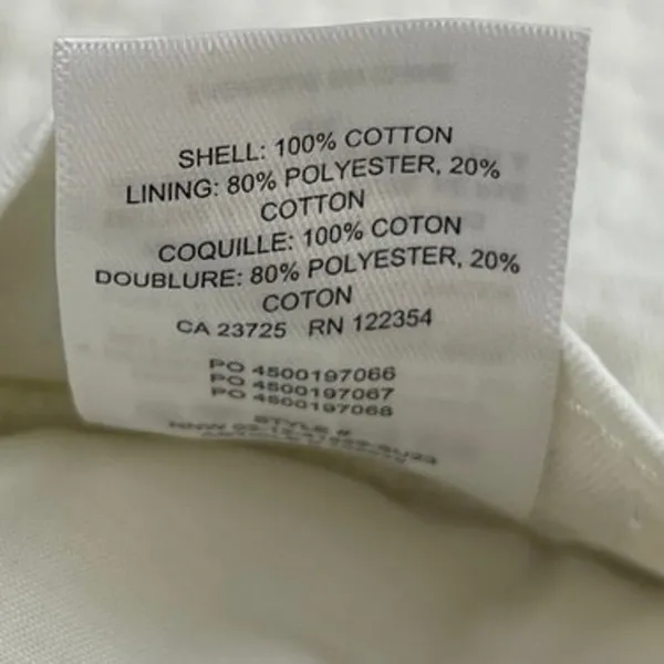 Aritzia TNA Women's White Adjustable Drawcord Cotton Twill Bucket Hat Size M/L - Image 4