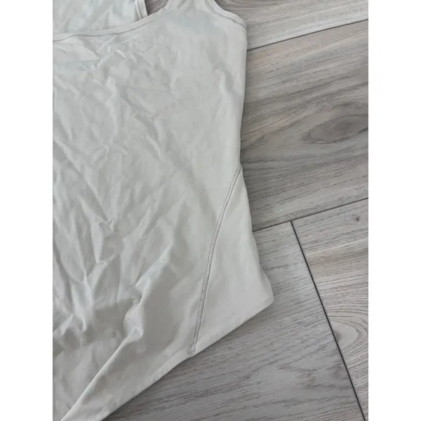 Lululemon Wundermost Ultra-Soft Nulu Square-Neck Bodysuit Cream Beige Large - Image 4