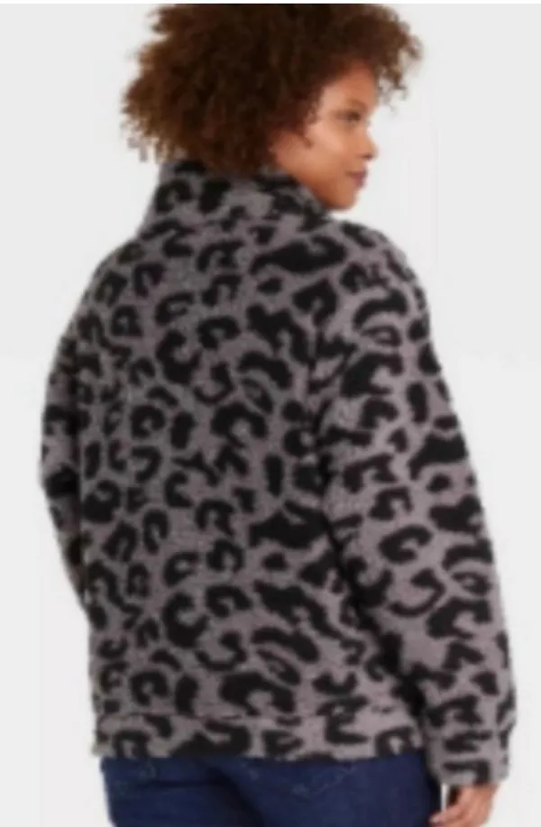 Cheetah Print Faux Fur Sweater - Image 2